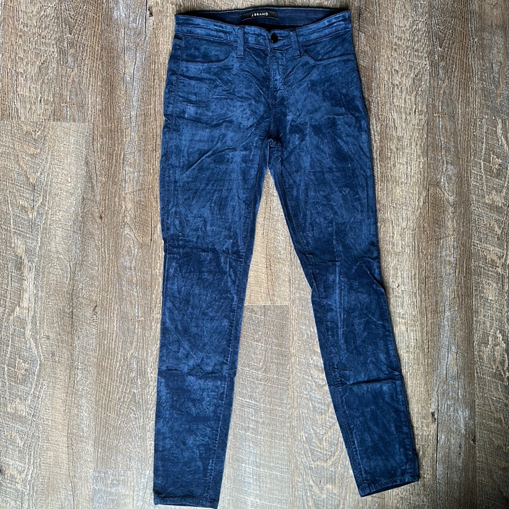 J Brand velvet Cali Blue super skinny size 26